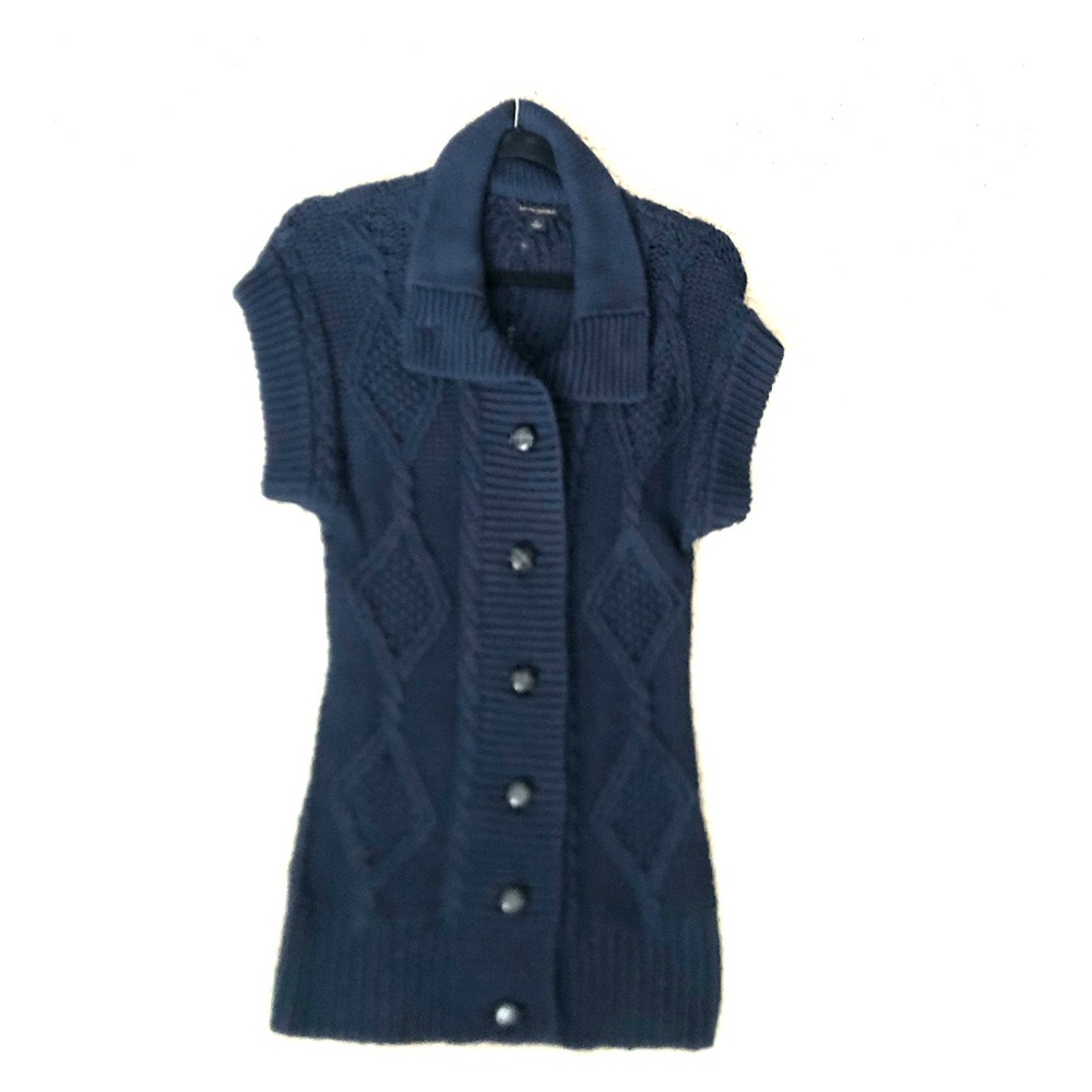 NWOT Banana Republic Navy Short Sleeve Sweater